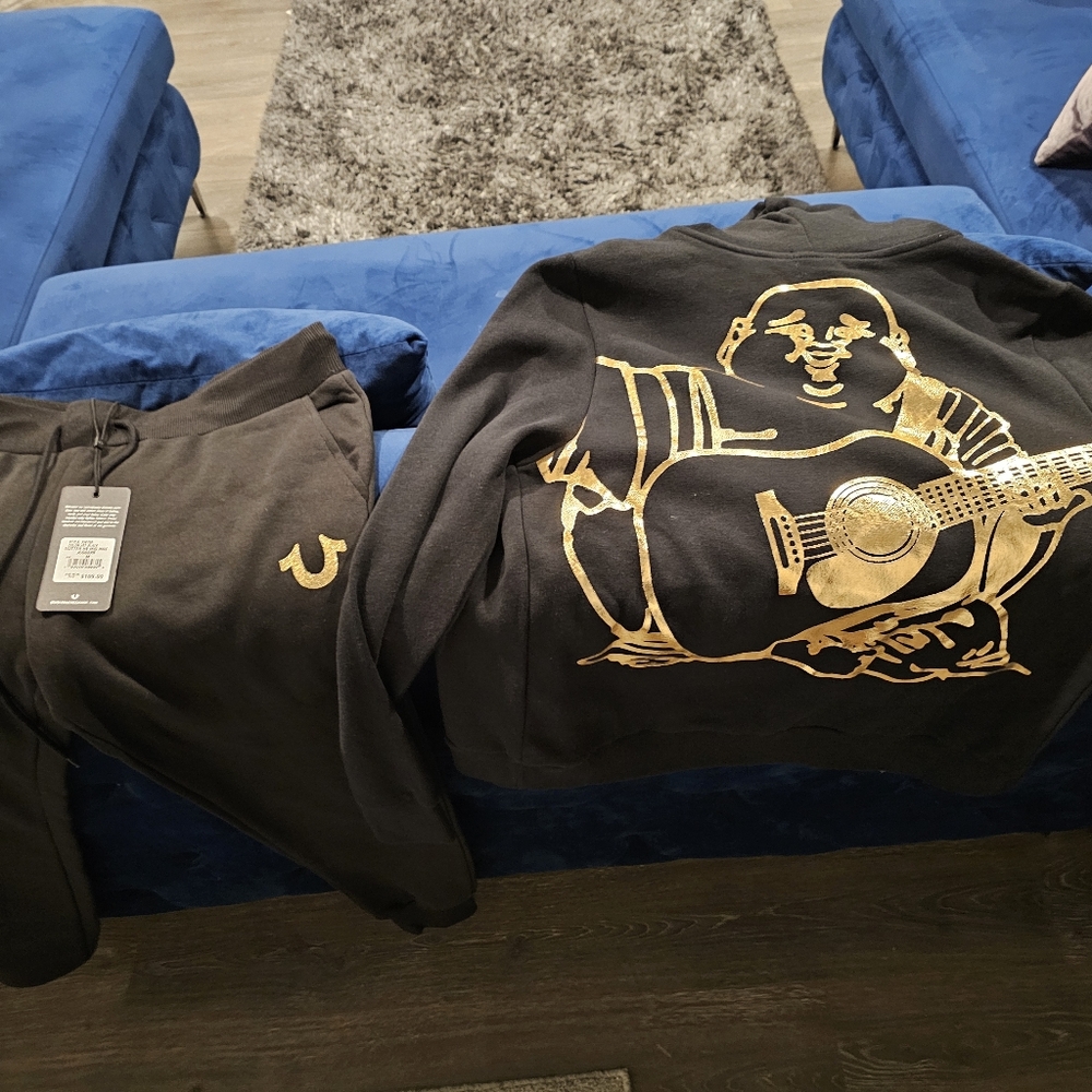 Black True Religion sweatsuit